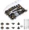 24 Sets Leather Snaps and Fasteners kit 15mm Metal Snap Button Kit with 4pcs Installation Tools Heavy Duty Leather Snap Button for Clothing Hats Jackets Jeans Canvas and More (Bronze)