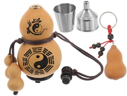 Vaguelly Kürbiswasserflasche Mit Verschluss Outdoor Tragbare Für Camping Kalebasse-wasserflasche Traditionelle Chinesische Kürbiswasserflasche Für Draußen Trinkkürbis