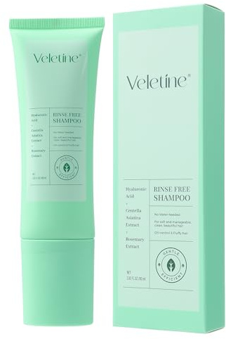 veletine Shampooing Sans Rinçage, Shampooing Sans Eau, ContrôLe Du Sébum Et Cheveux Volumineux, Laisse Les Cheveux Frais Et Propres, Pour Tous Les âges - Format Voyage 80 Ml / 2,82 Fl. Oz
