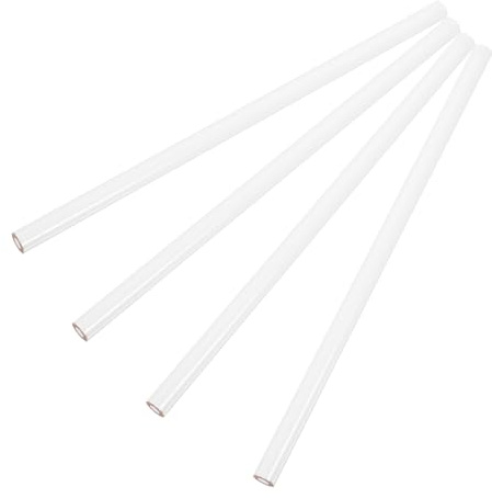 Homoyoyo 4pcs Glass Marking Pencil for Ceramic and Leather Replacement Pens with White Professional Non-erasing Markers for Precise Crafting and Art Projects