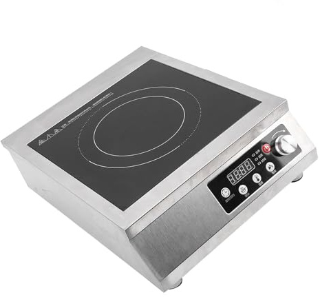 Generic Hob a Induzione Portatile, ABS in Acciaio Inossidabile Facile da Pulire ABS da 3500 W Bruciatore per Stufa a Induzione Resistente Alla Temperatura per la (Plug 220v)