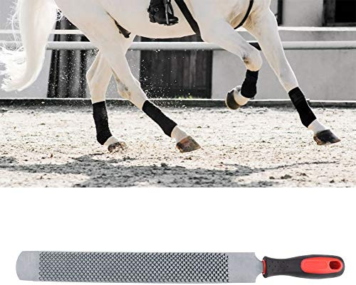 Xiuganpo Escofina para Cortar Pezuñas de Caballo, Herramienta de Herrador de Doble Cara para Carreras, Herramienta Cuidado de Caballos