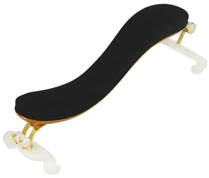 Verstellbare Schulterstütze for Violine, 4/4-Geige, Massivholz, schwarz gepolstert, for Akustikzubehör