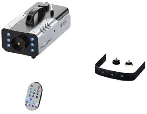 Machine À Fumée 1200 W Avec Éclairage RGB 6 LED, Effet Brume Coloré, Idéale For Les Fêtes, DJ, Boîtes De Nuit Et Mariages éConomie D'éNergie Puissante