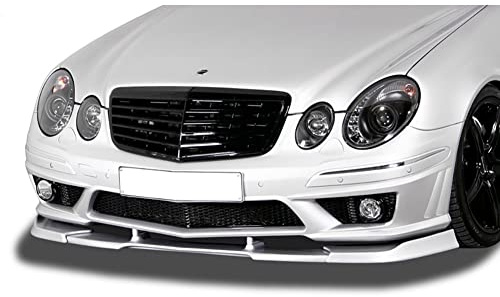 RDX Spoiler delantero VARIO-X Clase E W211 AMG 2006-2009 (Adecuado para AMG o Vehículos con AMG parachoques delantero) Alerón delantero frontal VARIO-X