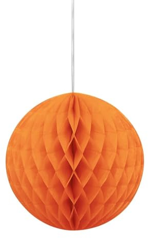 Unique Party 64256 - Boule Alvéolé en Papier de Soie Orange (20 cm)
