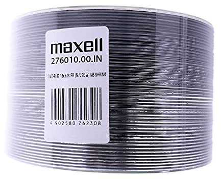 Maxell DVD-R 4.7 Go / 120 Min 16x, Full Printable, 50 pièces en ECO-Pack