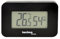 Technoline Thermometer WS 7009 - Auto-Thermometer mit Hintergrundbeleuchtung für den Innenraum, schwarz, Temperaturanzeige, Luftfeuchteanzeige, 52 x 14 x 32 mm