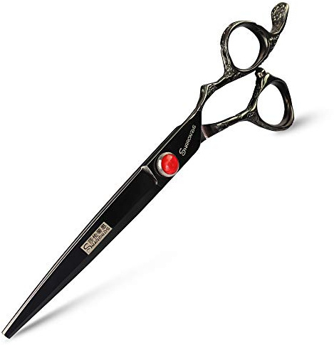 SHARONDS Svart ros professionell frisörsax 15 cm och 17 cm Japan 440 C frisörsax (17,78 cm klippsax)
