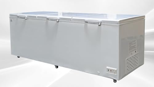 Commercial Freezer Chest freezer 42 Cu.Ft NSF Restaurant 105 White Solid 3 door Flat Top w/Storage Baskets BD1250