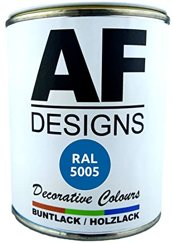 Alex Flittner Designs Buntlack Holzlack RAL5005 auf Wasserbasis 750ml glänzend Innen Aussen Möbel