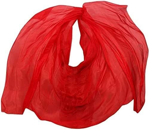 WEKIVA Seidentuch für Bauchtanz, Bauchtanz, Bauchtanz, Tanztuch, Zubehör für Bauchtanz aus Seide, Wie Bild 04, 200x90cm