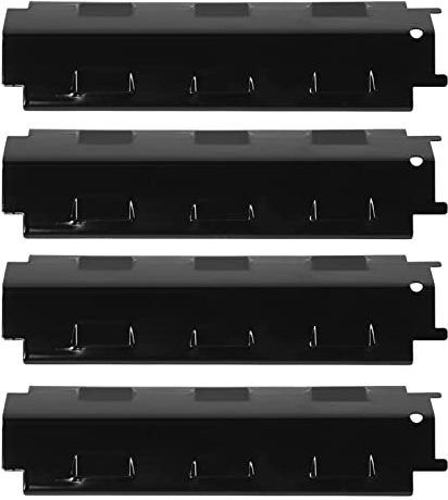 Tomotato 4Pièces Tentes de Chaleur de Gril, 37cm Diffuseur Chaleur Accessoires Tentes de Chaleur de Remplacement Universelles en Acier Inoxydable pour Gril à Gaz