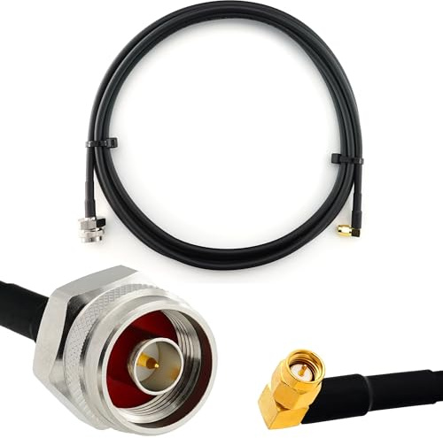 RANGEFUL 2m N Maschio a SMA ad angolo retto 90 gradi cavo coassiale — HF-240 (equivalente a LMR 240) prolunga per LTE Antenna esterna 4G 5G 6G Modem Amplificatore GSM Router WIFI Ripetitore cellulare
