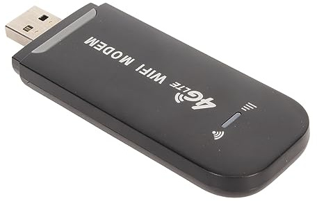 Modem WiFi USB 4G LTE, Routeur 4G Portable 150 Mbps avec Prise en Charge de la Fente pour Carte SIM 10 Appareils Mini Routeur de Point D'accès de Voyage Portable (Noir)