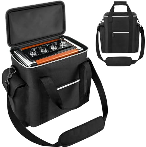 Karaoke-Tasche kompatibel mit JYX-S55/ für JYX 69BT Karaoke-Maschine mit zwei kabellosen Mikrofonen, Halterung für MS69 tragbare Bluetooth-Lautsprecher, PA-System, Box für Fernbedienung, Ladekabel