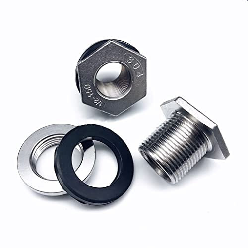 Schlauchadapter, Wasserhahnanschluss, BSP-Innengewinde, Rohrverschraubung aus Edelstahl 304, Schlauchanschlüsse, for Wassertank-Anschluss-Adapter-Kupplung (Größe: 3/4 Zoll) (Size : 1)