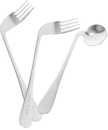Gatuida Vajilla De Alimentación Cuchara Pequeña y Tenedor De Ergonómico Para Ancianos Uso Silla De Ruedas o Cama