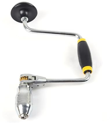 Brocas De Carpintero Taladro Manual Con Mandril De 4 Mordazas Y Mango, Herramienta De Carpintería, Mordaza De Carpintero Para Madera Plástico Acrílico, Negro,10in
