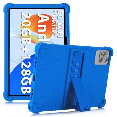 ATOOZ Universal 10.1 Inch Tablet Case for TABWEE/Gleeso/Whitedeer,Blue | for Byxsb C10/Ainmel/ROWT A10/Ckypad/DOOGEE/TECLAST/Blackview/OSCAL/BYYBUO/Hotlight/Higrace/Sgin Soft Silicone Case w/ Stand