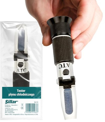 Sillar Frostskyddsmedel Refraktometer, 4-i-1 Frostskyddsmedel Testare Kylvätska Testare | Frostskyddsmedel Testare för Batterisyra, för Etylenglykol, Propylenglykol