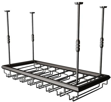WXZXWXZX Botellero Vino Colgante Botellero Pared Vinoteca Mueble Bar Garrafeira Mini Bar Wine Rack Estanterias Colgantes con Soporte Copas Colgante para Barra para Bar Cocina Bar Comedor(80 * 30cm)