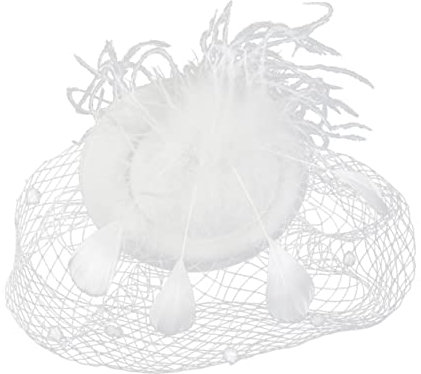 Beaupretty Haar Baskenmütze Weiß Netzstoff Brautkopfschmuck Damen Vintage Haarschmuck Für Hochzeit Fest Reise