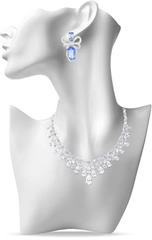 BORDEAG Schmuckständer, Büste Modell Ständer, Schmuck Büste Display, Halskette, Ohrringe und Schmuck (Weiß)