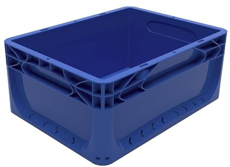 Solent Plastics Euronorm Blue Stacking Container - 400 x 300 x 170mm - 15 Litre