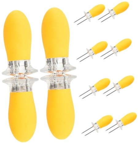 UKCOCO 12pezzi Forchette Per Inossidabile Utensili Bbq Ergonomici Per Grigliate Set Riutilizzabili Per e Facili e Resistenti