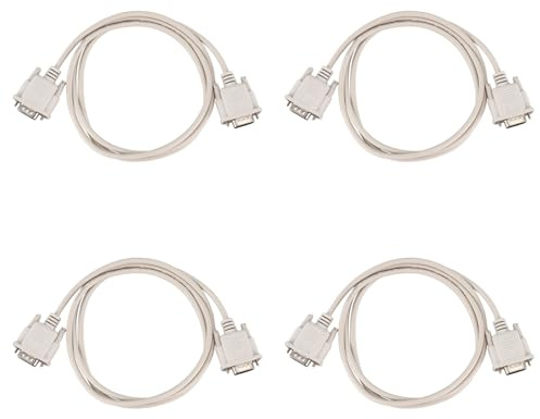 Tumintu 4piezas 1.4M RS232 DB9 9 Pines A VGA 15 Pines Macho Cable de Adaptador Gris