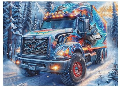 Puzzle De 500 Piezas para Adultos Quitanieves Nevado 52×38cm Regalo De San Valentín para Parejas Actividad De Vínculo Divertida Experiencia De Montaje Fluida