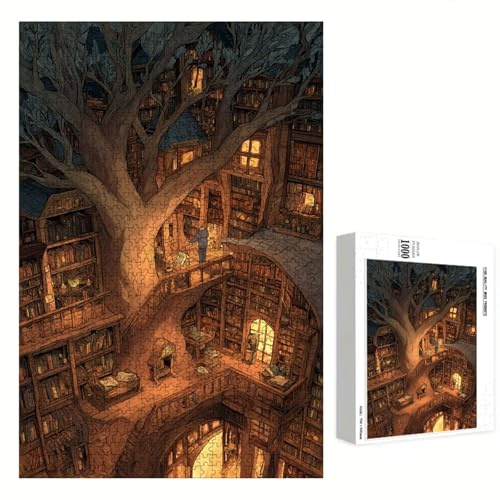 1500 Pièces Puzzle Adulte - Fabrication en Bois Robuste (Pièces Standards) - cabane dans Les Arbres & Paysage - 87 x 57 cm - Décoration et Détente - Article de Loisir pour Les 14 Ans et Plus P3#785