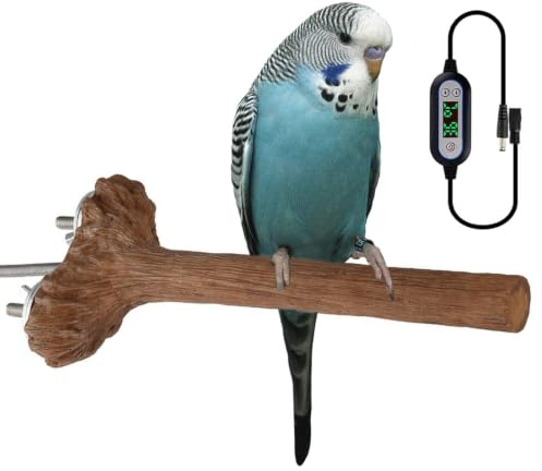Bird Thermo Abborre, Fågelburvärmare Simulerad grenstruktur Varm Bekväm