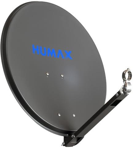 HUMAX Digital Professional 65 cm Satellitenspiegel, Sat Antenne mit Tragarm für LNBs, Satellitenschüssel aus Aluminium mit einem Durchmesser von 65 cm, anthrazit