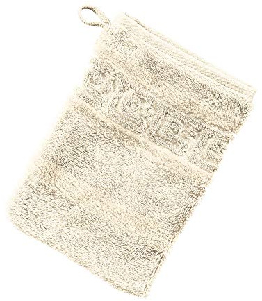 Cawö Waschhandschuh 1001 Noblesse Walk-Frottier Natur Größe 16x22 cm