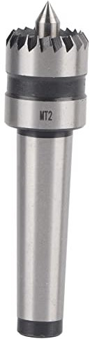 MT2 Utensile per tornitura del legno, Contropunta per cuscinetti per carichi pesanti Centro in metallo per tornio in metallo, Punta a molla per centro per tornio in legno multitooth(B)