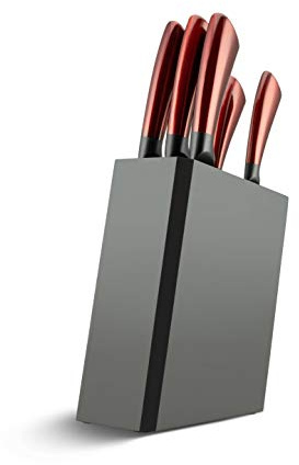Edenberg EB-936, ein 6-teiliges Messer in einem flexiblen Block aus hochwertigem, extrem hartem Kohlenstoffstahl, der sehr langsam stumpf wird.