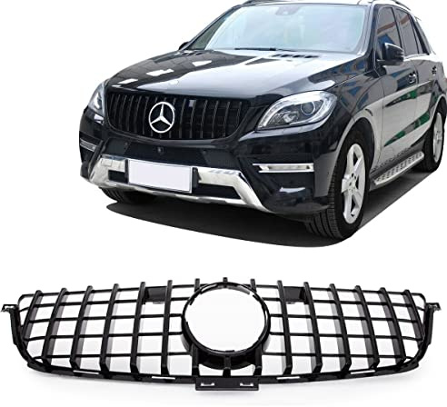 Kühlergrill Schwarz glanz kompatibel für Mercedes ML-Klasse W166 ab 11-15 auf Sport-Panamericana GT DM Autoteile 2775