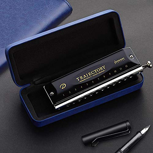 Swan Dreamer Chromatische Mundharmonika, 12 Löcher, 48 Tonarten C, japanischer importierter Gong, verdickte Abdeckung, professionelles Instrument für Anfänger, Studenten, Erwachsene, gutes Geschenk