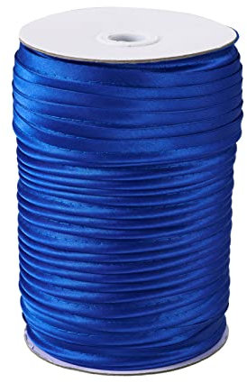 PandaHall Maxi-Kordel mit Paspelierung, 11 mm, 11 mm, einfach gefaltet, Schrägband, Polyester, Schrägband zum Nähen, Trimmen, Polster, Hut, Stirnband, Kleid, Dekoration, Blau