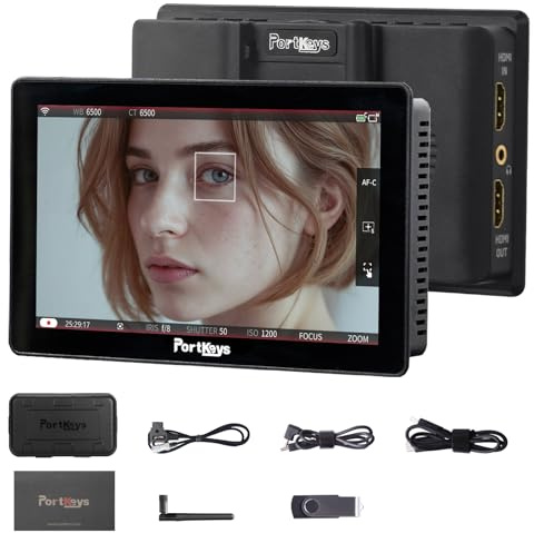 Portkeys LH5P II 5,5 4K HDMI écran tactile DSLR Contrôle de caméra | 2200 nit | Bluetooth | 1920 x 1080, fonction de contrôle compatible avec Canon, Sony, Panasonic, BMPCC, ZCam et cardans