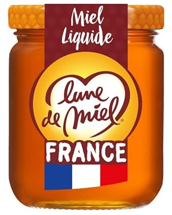 MIEL DE FRANCE LIQUIDE POT EN VERRE 250G, LUNE DE MIEL, LOT DE 3