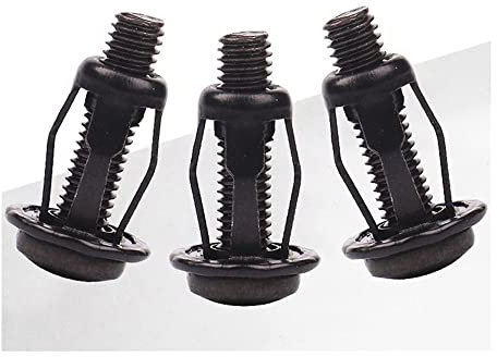 Rivetti a petalo in acciaio al carbonio nero Bullone a dado di bloccaggio M4 M5 M6 Rivetto in alluminio a ferro cavo Rivettatrice fissa Targa fissa for vite for auto(Black M5x25(4set))