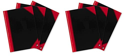 Bantex Notizbuch A5, liniert, 96 Blatt, 70 g/m², Hardcover, schwarz, 3 Stück (2er Pack)