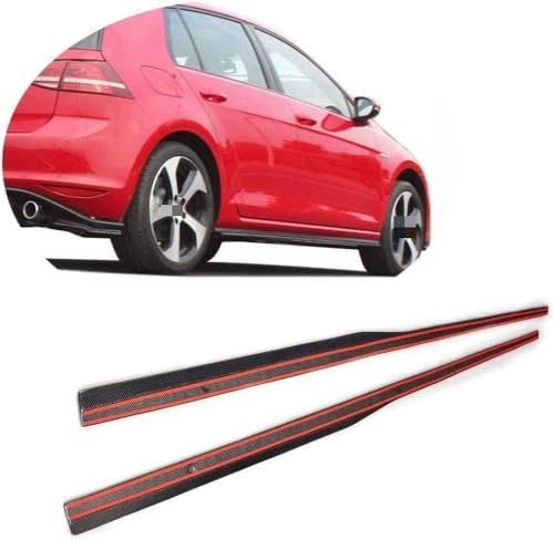 Auto Seitenschweller für G-olf 7 GTI Hatchback 2014-2018, Carbon Fiber Seitenschweller Splitter Lip Winglet Diffusor Car Body Styling Seitenschutzleisten Karosserie