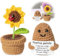 SPERMUOY Pocket Hug Sonnenblumen Geschenke,Glücksbringer Sonnenblume Puppe,Positive Kartoffel Deutsch Positive Potato für Mutmacher Geschenk, Gute Besserung Geschenk, Einschulung Geschenk