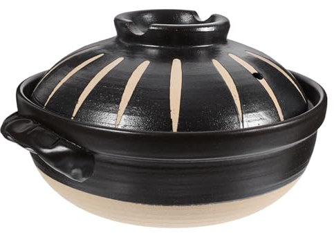 DECHOUS 1pezzi Pentola Ceramica Per Stufato Con Coperchio Adatta Per Zuppa e Cottura Ribs Resistente Alle Alte Temperature Design Elegante e Funzionale Accessorio Per La Cucina Domestica