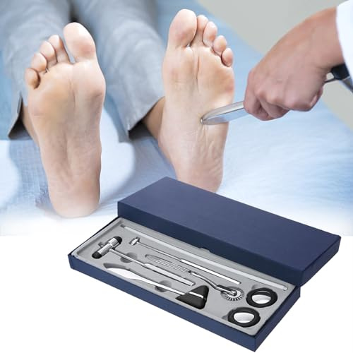 STMKB Juego De Martillo Neurológico, Kit De Martillo para Reflejos De 5 Piezas, Martillo De Masaje De Percusión para Reflejos De Diagnóstico, Herramientas Esenciales De Examen Neurológico