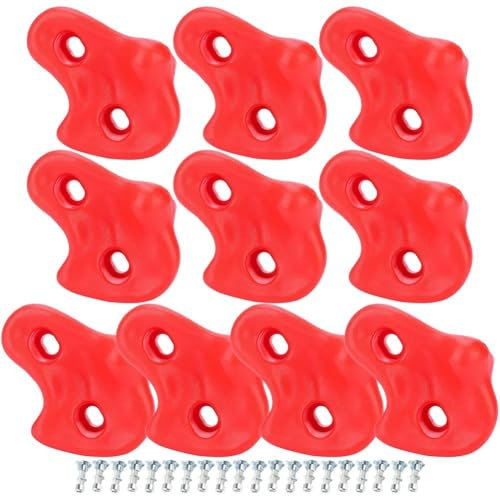 AMOYER 10-teiliges Kletter-Hand-fuß-Halte-Griff-Set, Klettergriffe, Steine, Kunststoff, Große Kletterfelsen, Outdoor-Spielplatz-Set Für Kinder